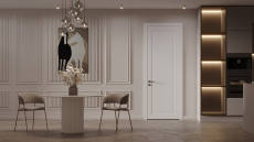 Дверь Domenica Neo Classic Белая эмаль RAL 9003 Распашная