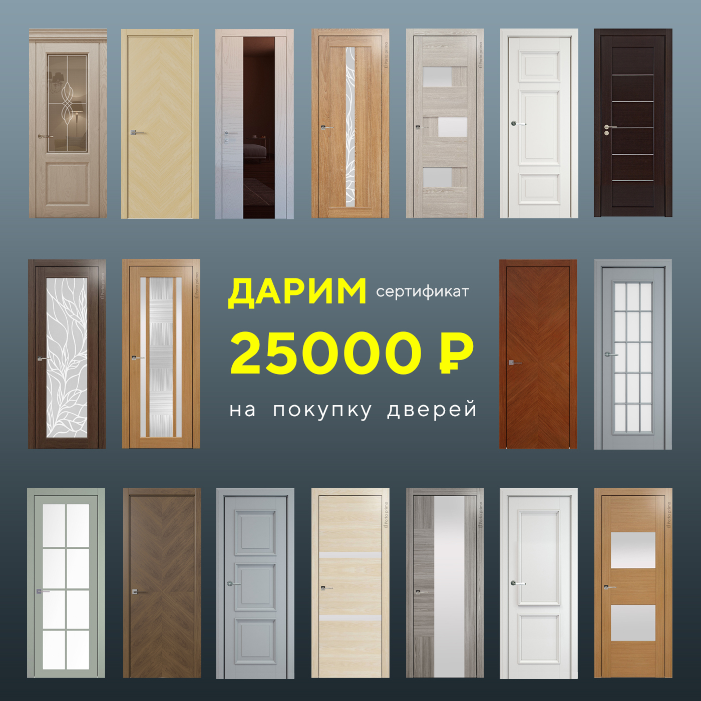 Дарим 25000 рублей на покупку дверей!