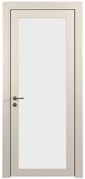 Межкомнатная дверь Tivoli З-1, цвет - Бежевая эмаль (RAL 9010), Со стеклом (ДО)