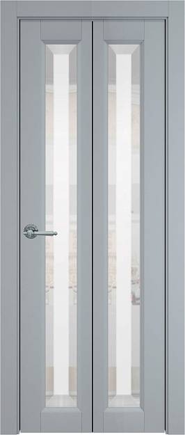 Межкомнатная дверь Porta Classic Domenica, цвет - Серебристо-серая эмаль (RAL 7045), Со стеклом (ДО)