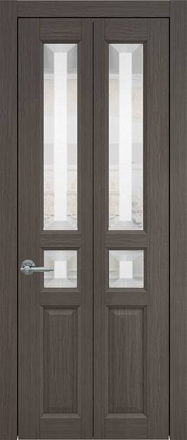 Межкомнатная дверь Porta Classic Imperia-R, цвет - Дуб графит, Со стеклом (ДО)