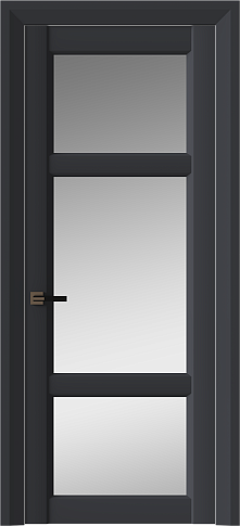 Дверь Siena Neo Classic Decoro Графитово-серая эмаль (RAL 7024) со стеклом