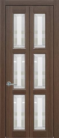 Дверь Milano Книжка Porta Classic Дуб торонто со стеклом