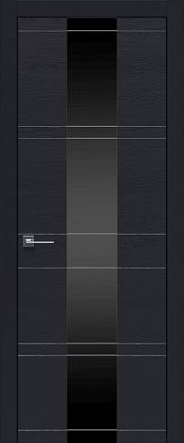 Дверь Tivoli Ж-2 Черная эмаль по шпону (RAL 9004) со стеклом