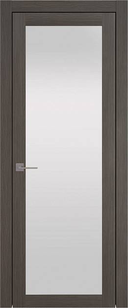 Межкомнатная дверь Tivoli З-1, цвет - Дуб графит, Со стеклом (ДО)