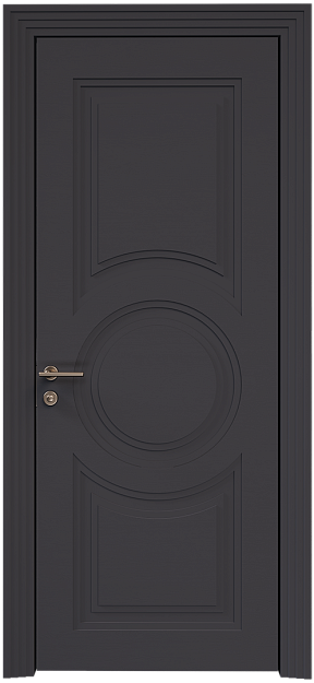 Межкомнатная дверь Ravenna Neo Classic Scalino, цвет - Черная эмаль по шпону (RAL 9004), Без стекла (ДГ)