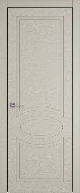 Межкомнатная дверь Tivoli Н-5, цвет - Серо-оливковая эмаль по шпону (RAL 7032), Без стекла (ДГ)