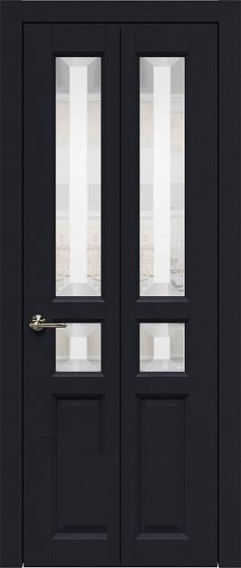 Межкомнатная дверь Porta Classic Imperia-R, цвет - Черная эмаль (RAL 9004), Со стеклом (ДО)