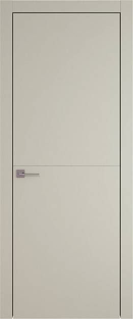 Межкомнатная дверь Tivoli Б-3, цвет - Серо-оливковая эмаль (RAL 7032), Без стекла (ДГ)