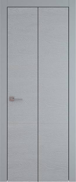 Межкомнатная дверь Tivoli В-2 Книжка, цвет - Серебристо-серая эмаль по шпону (RAL 7045), Без стекла (ДГ)