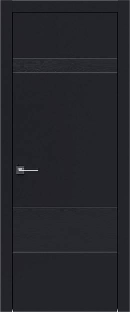 Межкомнатная дверь Tivoli К-2, цвет - Черная эмаль-эмаль по шпону (RAL 9004), Без стекла (ДГ)