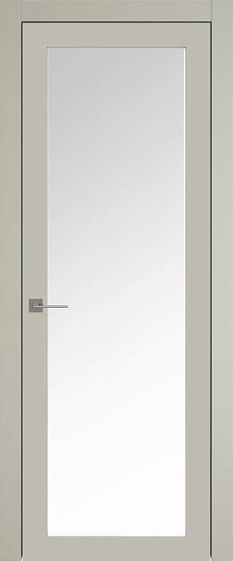 Межкомнатная дверь Tivoli З-5, цвет - Серо-оливковая эмаль (RAL 7032), Со стеклом (ДО)