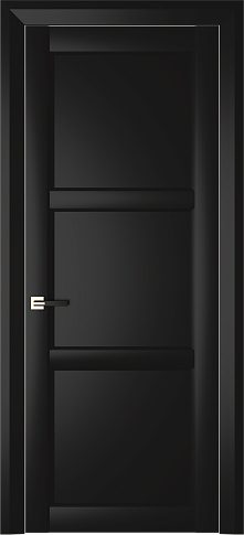 Дверь Milano Neo Classic Decoro Черная эмаль (RAL 9004) без стекла