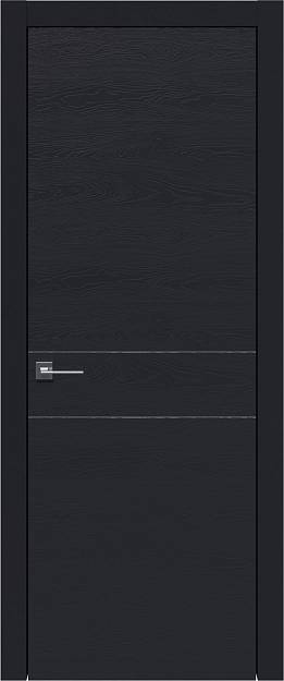 Межкомнатная дверь Tivoli И-2, цвет - Черная эмаль по шпону (RAL 9004), Без стекла (ДГ)