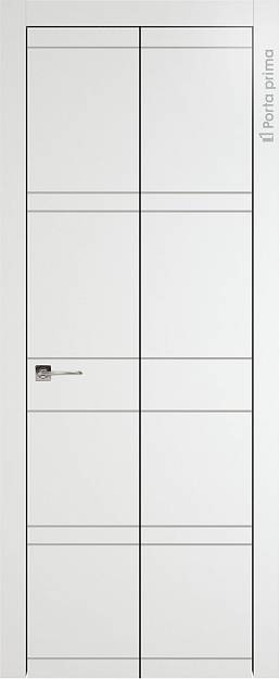 Межкомнатная дверь Tivoli Е-2 Книжка, цвет - Белая эмаль (RAL 9003), Без стекла (ДГ)