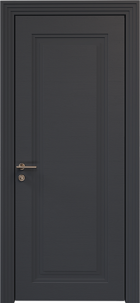 Межкомнатная дверь Domenica Neo Classic Scalino, цвет - Графитово-серая эмаль по шпону (RAL 7024), Без стекла (ДГ)