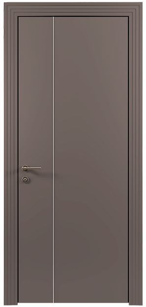 Межкомнатная дверь Tivoli В-1, цвет - Теплый Серый эмаль по шпону (RAL 040-60-05), Без стекла (ДГ)
