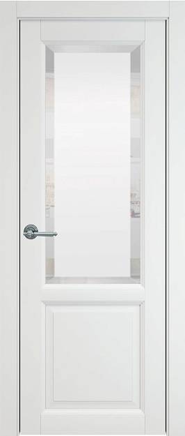 Межкомнатная дверь Dinastia, цвет - Белая эмаль (RAL 9003), Со стеклом (ДО)