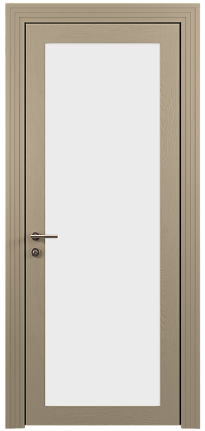 Межкомнатная дверь Tivoli З-1, цвет - Серое Льняное волокно эмаль по шпону (RAL 075-70-10), Со стеклом (ДО)
