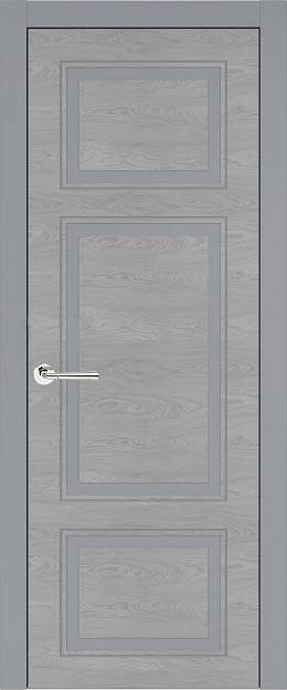 Межкомнатная дверь Siena Neo Classic, цвет - Серебристо-серая эмаль по шпону (RAL 7045), Без стекла (ДГ)