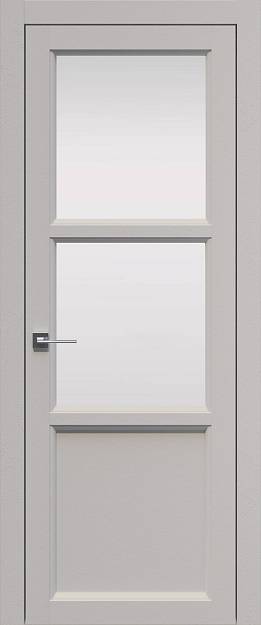 Межкомнатная дверь Sorrento-R Б2, цвет - Магнолия ST, Со стеклом (ДО)