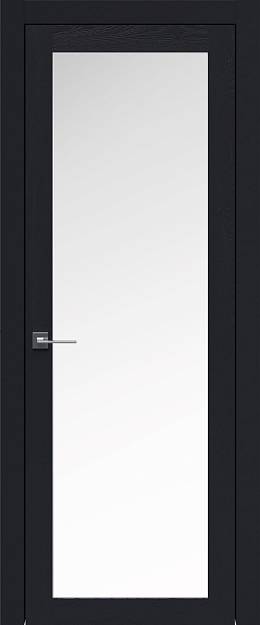 Межкомнатная дверь Tivoli З-5, цвет - Черная эмаль по шпону (RAL 9004), Со стеклом (ДО)