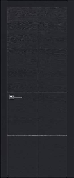 Межкомнатная дверь Tivoli Г-2 Книжка, цвет - Черная эмаль по шпону (RAL 9004), Без стекла (ДГ)