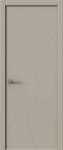Межкомнатная дверь Tivoli Б-5, цвет - Серо-оливковая эмаль (RAL 7032), Без стекла (ДГ)