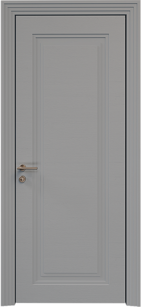 Межкомнатная дверь Domenica Neo Classic Scalino, цвет - Серебристо-серая эмаль по шпону (RAL 7045), Без стекла (ДГ)