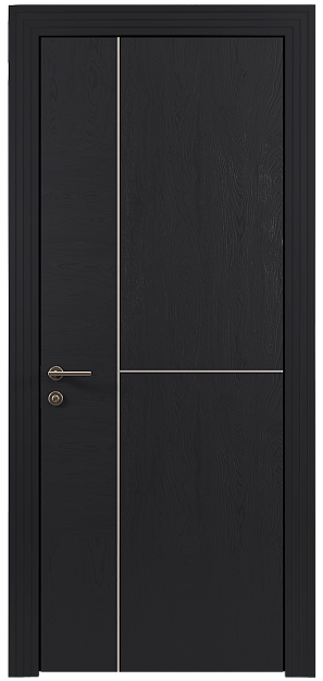 Межкомнатная дверь Tivoli Г-1, цвет - Черная эмаль по шпону (RAL 9004), Без стекла (ДГ)