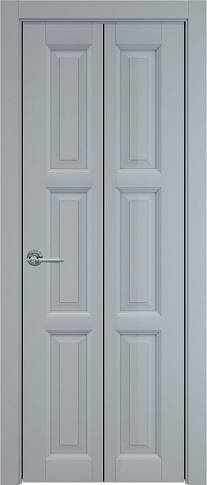 Дверь Milano Книжка Porta Classic Серебристо-серая эмаль (RAL 7045) без стекла