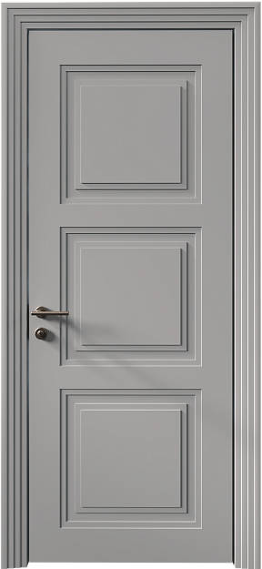 Межкомнатная дверь Millano Neo Classic Scalino, цвет - Серая эмаль (RAL 7047), Без стекла (ДГ)