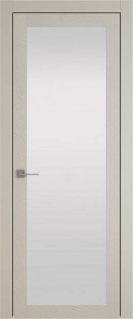 Межкомнатная дверь Tivoli З-4, цвет - Серо-оливковая эмаль по шпону (RAL 7032), Со стеклом (ДО)