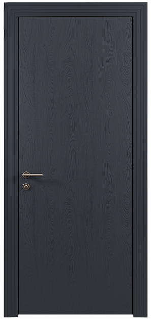 Межкомнатная дверь Tivoli А-1, цвет - Графитово-серая эмаль по шпону (RAL 7024), Без стекла (ДГ)