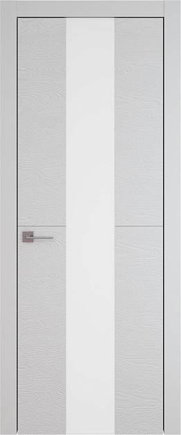 Межкомнатная дверь Tivoli Ж-3, цвет - Серая эмаль по шпону (RAL 7047), Со стеклом (ДО)