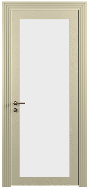 Межкомнатная дверь Tivoli З-1, цвет - Серо-оливковая эмаль по шпону (RAL 7032), Со стеклом (ДО)