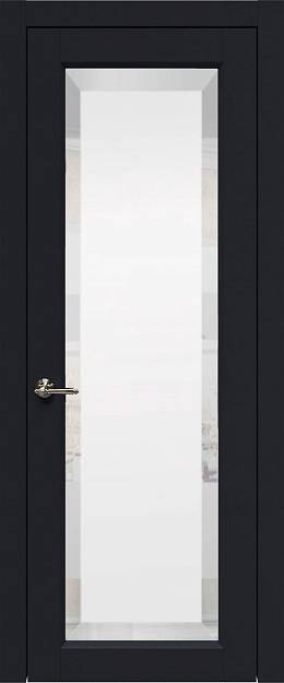 Межкомнатная дверь Domenica, цвет - Черная эмаль (RAL 9004), Со стеклом (ДО)