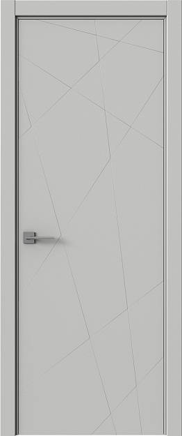 Межкомнатная дверь Tivoli В-5, цвет - Серая эмаль (RAL 7047), Без стекла (ДГ)