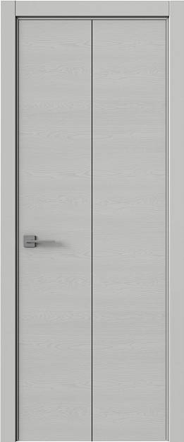 Межкомнатная дверь Tivoli А-2 Книжка, цвет - Серая эмаль по шпону (RAL 7047), Без стекла (ДГ)
