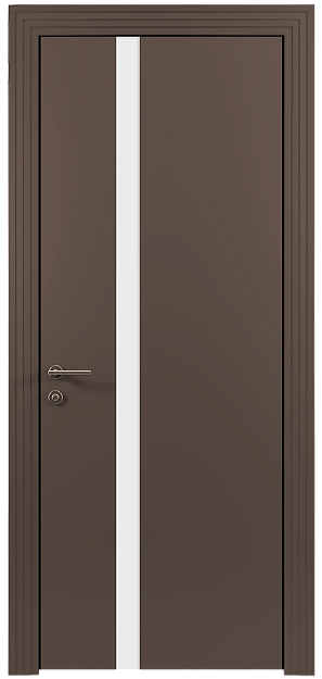 Межкомнатная дверь Tivoli Д-1, цвет - Коричневый Тик эмаль (RAL 050-50-10), Без стекла (ДГ)