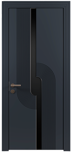 Дверь Cascato Moderno Графитово-серая эмаль (RAL 7024) без стекла