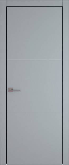 Межкомнатная дверь Tivoli В-3, цвет - Серебристо-серая эмаль (RAL 7045), Без стекла (ДГ)