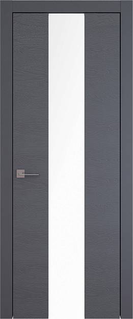 Межкомнатная дверь Tivoli Ж-5, цвет - Графитово-серая эмаль по шпону (RAL 7024), Со стеклом (ДО)