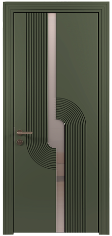 Дверь Cascato Moderno Серый Мох эмаль (RAL 7003) без стекла