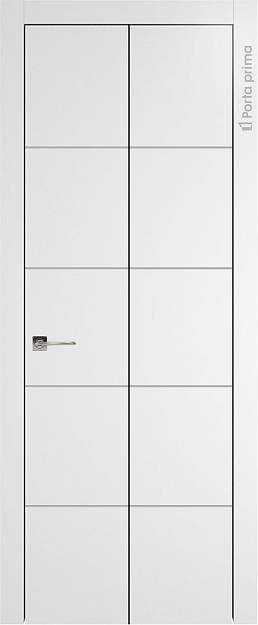 Межкомнатная дверь Tivoli Д-2 Книжка, цвет - Белая эмаль (RAL 9003), Без стекла (ДГ)