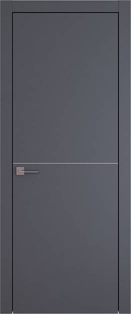 Межкомнатная дверь Tivoli Б-3, цвет - Графитово-серая эмаль (RAL 7024), Без стекла (ДГ)