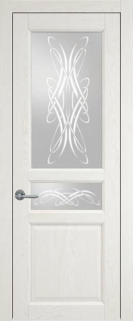 Межкомнатная дверь Imperia-R, цвет - Белый ясень (nano-flex), Со стеклом (ДО)