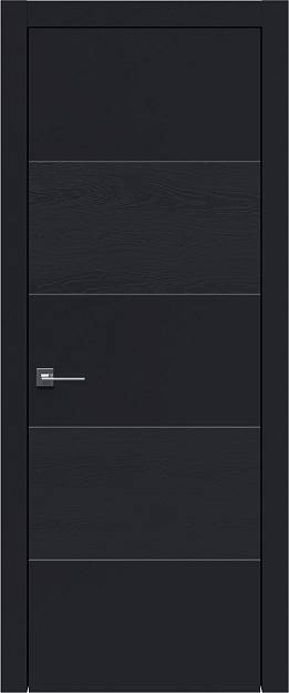Межкомнатная дверь Tivoli Д-2, цвет - Черная эмаль-эмаль по шпону (RAL 9004), Без стекла (ДГ)