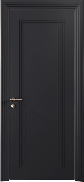 Межкомнатная дверь Domenica Neo Classic Scalino, цвет - Черная эмаль (RAL 9004), Без стекла (ДГ)