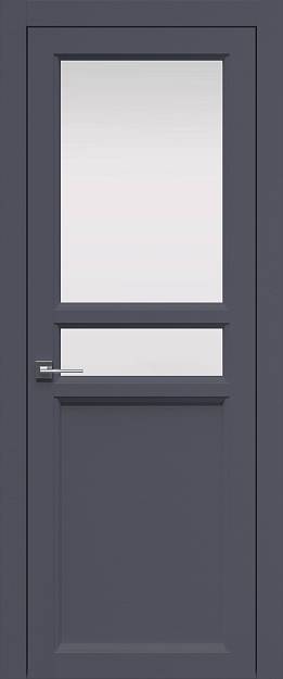 Межкомнатная дверь Sorrento-R Д2, цвет - Антрацит ST, Со стеклом (ДО)